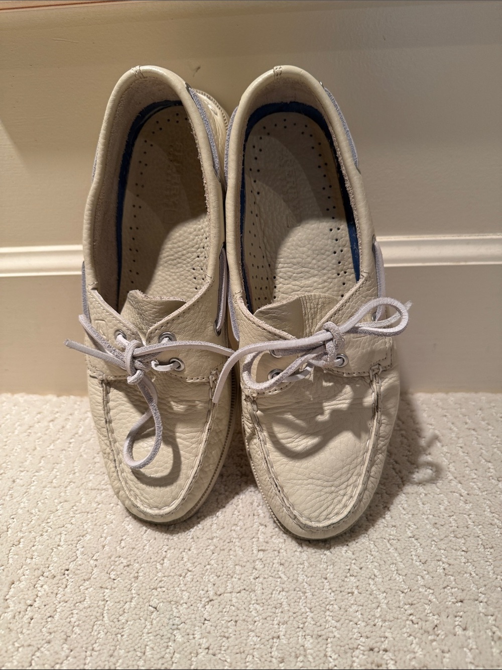 Sperry Top-Sider Slip-On Boat Shoes - Cream/Off-White. (Gr)